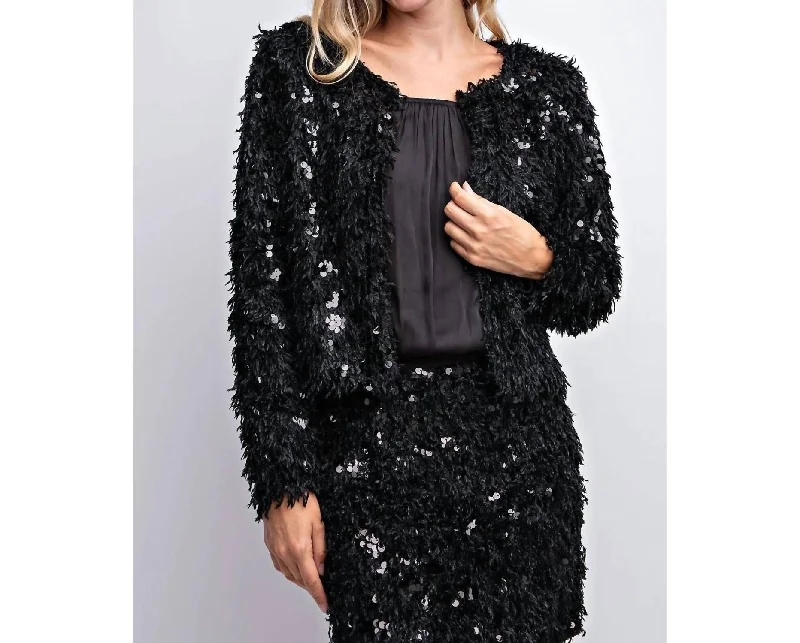Stock Clearance Nights To Remember Coat In Black