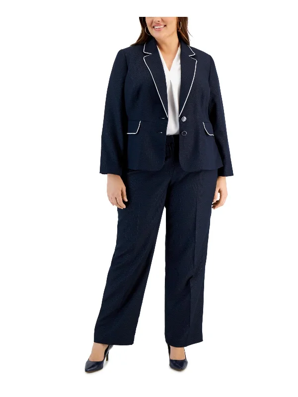 Great Deals Plus Womens Collar Welt Pockets One-Button Suit
