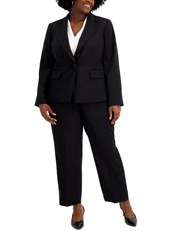 Deep Discounts Plus Womens Slim Leg 2PC One-Button Suit