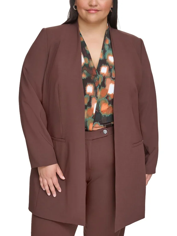 Today's Special Plus Womens Suit Separate Office Open-Front Blazer