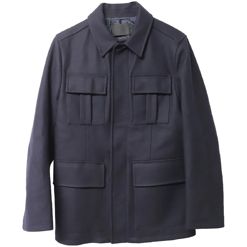 While Supplies Last Prada Four Pocket Jacket in Navy Wool