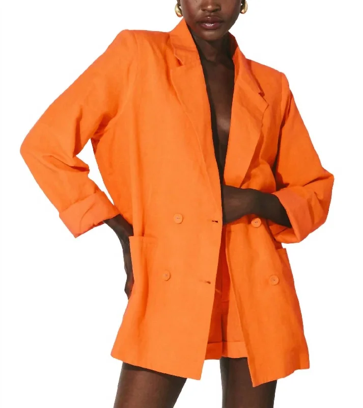 Prescott Jacket In Tigerlily Orange