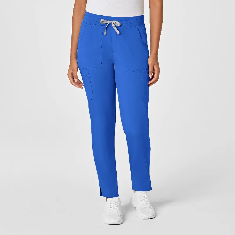 PRO Women's Slim Leg Cargo Scrub Pant - Royal