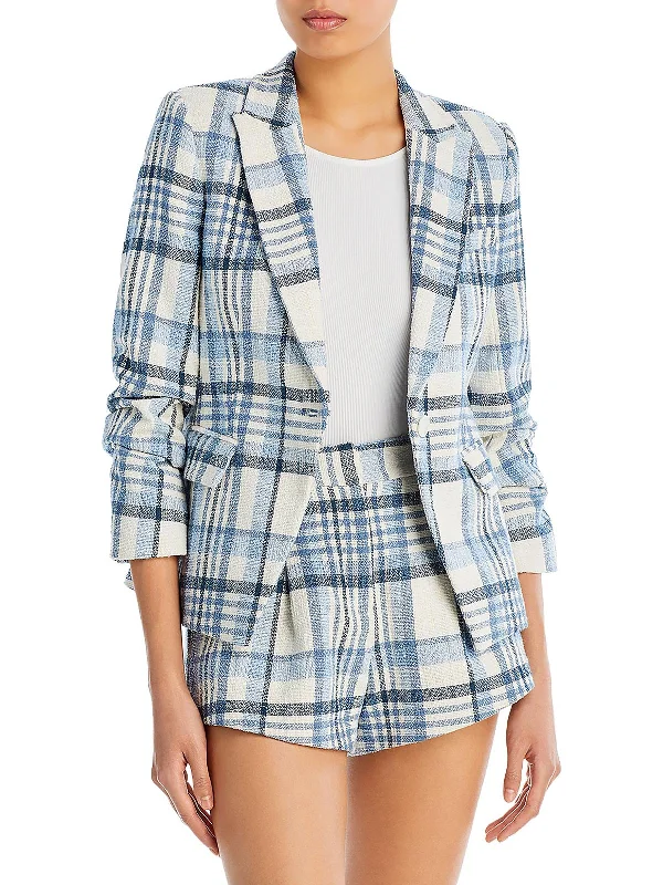 Amazing Deals Ralph Womens Tweed Work One-Button Blazer