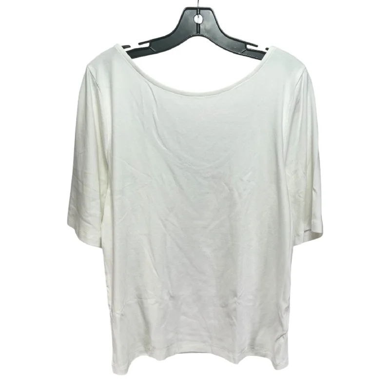 Price Reduction Scoop Back Top Short Sleeve Basic By Gap In White, Size: Xl
