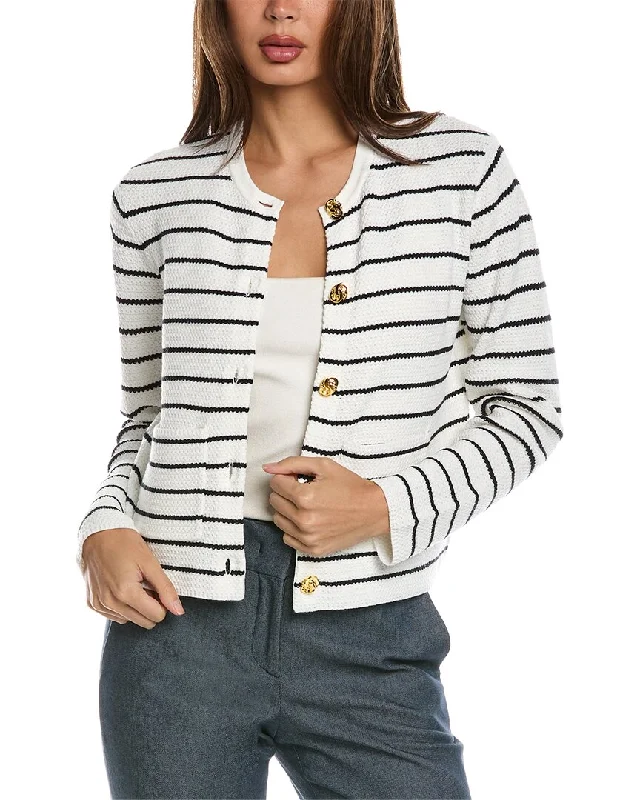 Last Chance St. John Stripe Knit Top