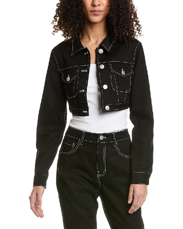 Act Now STAUD Cropped Trucker Jacket