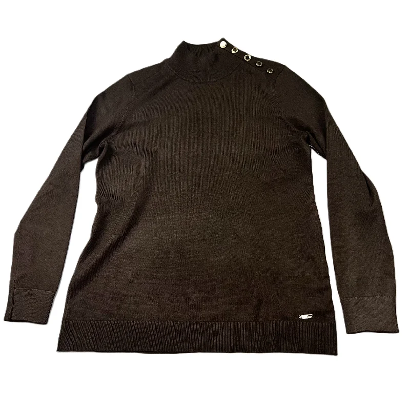 Clearance Event Sweater By Calvin Klein In Brown, Size: S