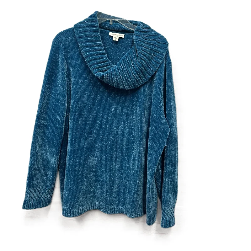 Overstock Sweater By Coldwater Creek In Blue, Size: 2x