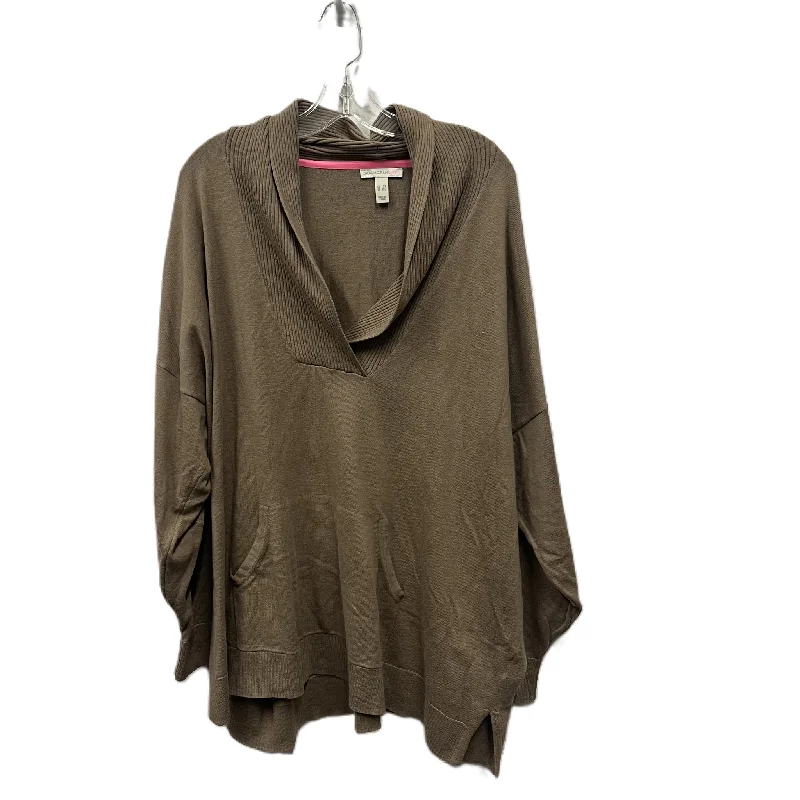 Major Savings Sweater By Isaac Mizrahi Live Qvc In Brown, Size: 3x