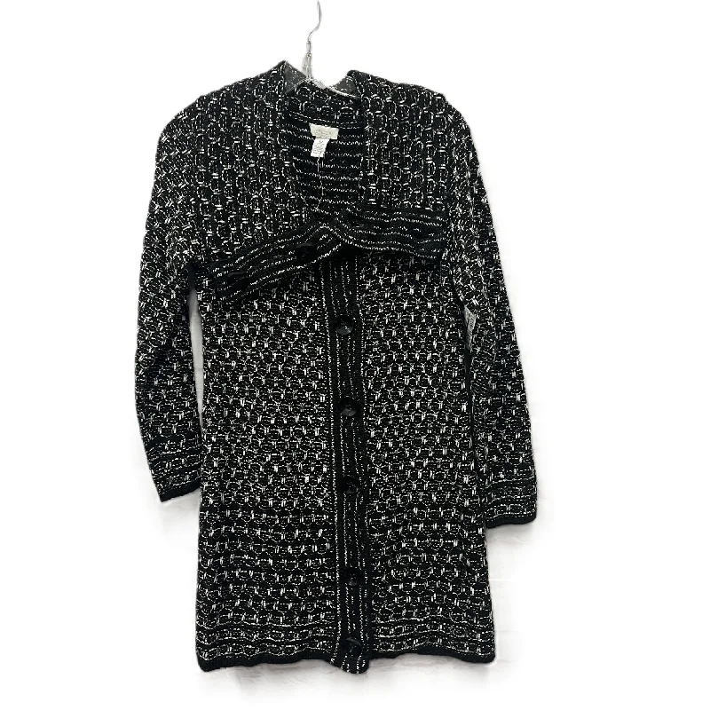 Bargain Bin Sweater Cardigan By Chicos In Black, Size: S