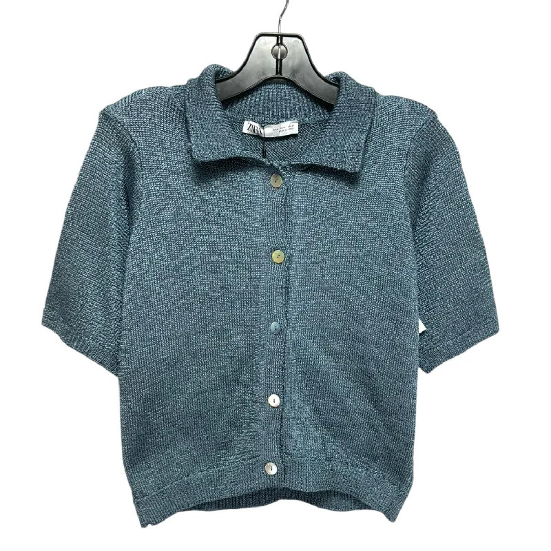 New Markdowns Sweater Cardigan By Zara In Blue, Size: S