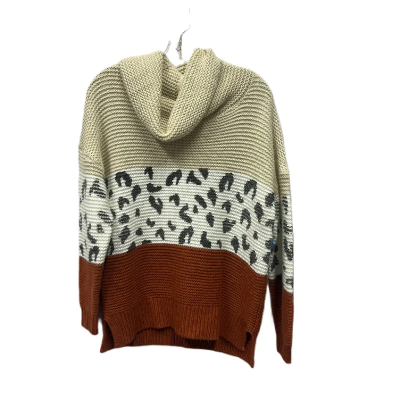 Super Savings Sweater In Orange & Tan, Size: M