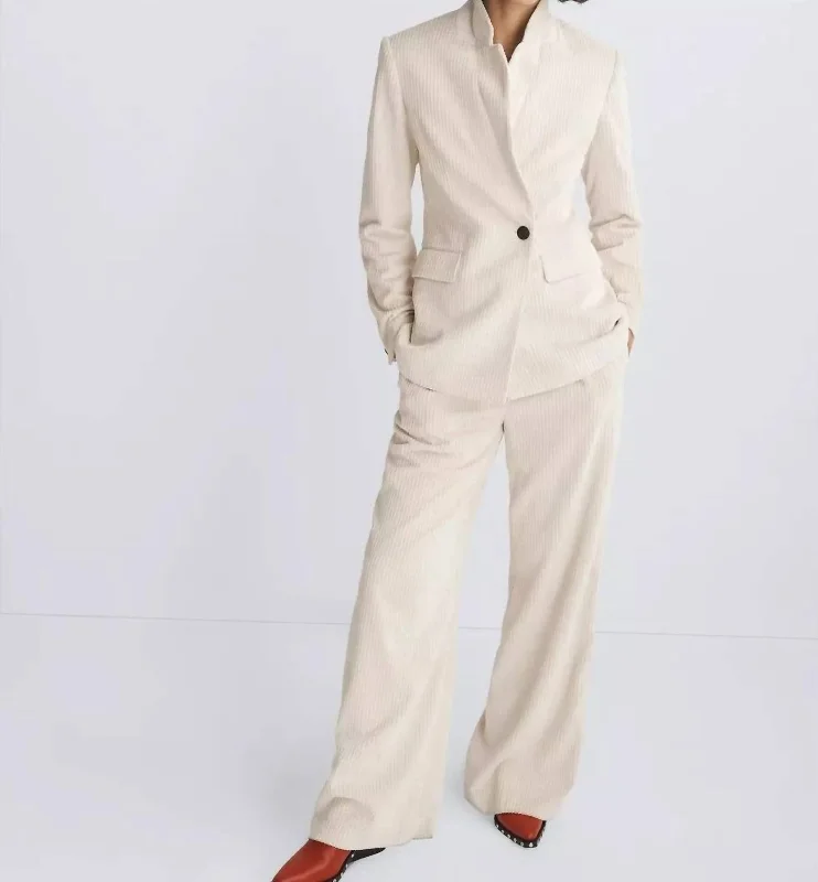 Bonus Savings Tessa Corduroy Blazer In Ivory