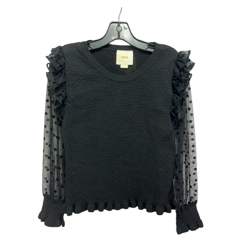 Exclusive Savings Top Long Mesh Sleeve By Maeve In Black, Size: L