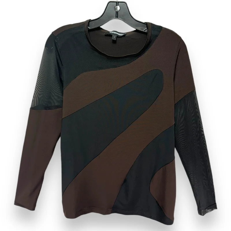 Deal of the Week Mesh Detail Top Designer By Anatomie In Black & Brown, Size: S