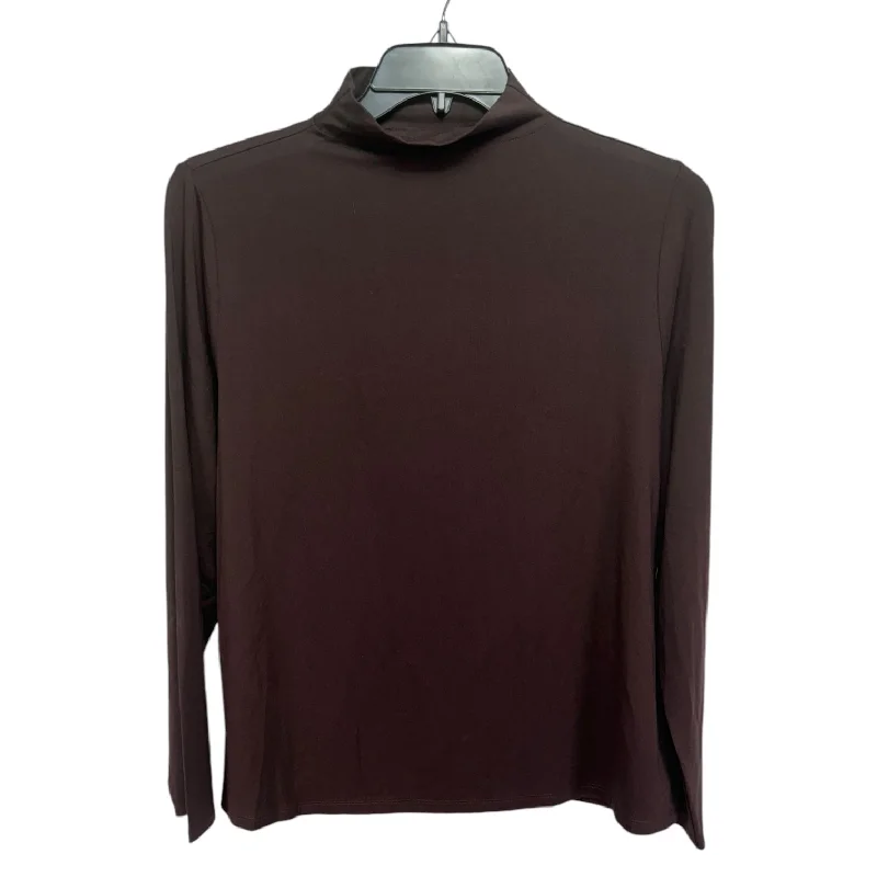 Quick Sale Top Long Sleeve By Ann Taylor In Brown, Size: 1x