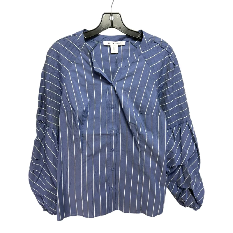 Top Long Sleeve By Belle Vere In Striped Pattern, Size: L