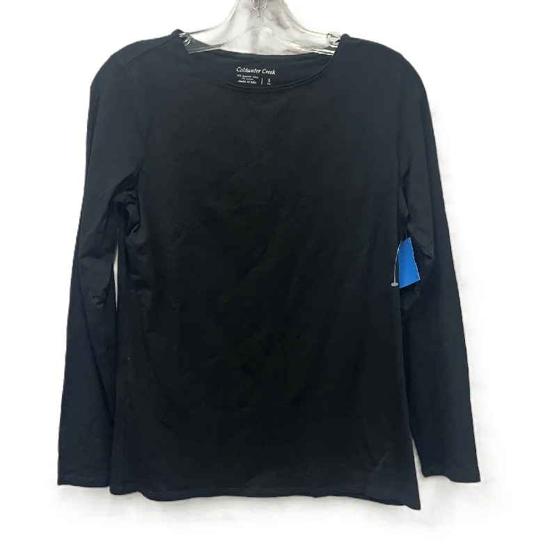 Savings Galore Top Long Sleeve By Coldwater Creek In Black, Size: S