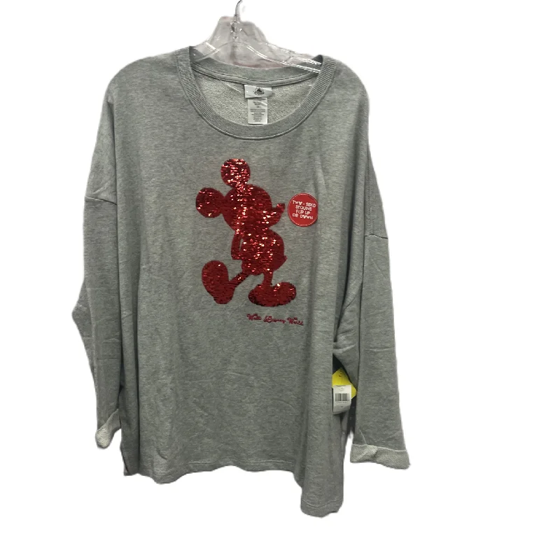 Top Long Sleeve By Disney Store In Grey, Size: 2x