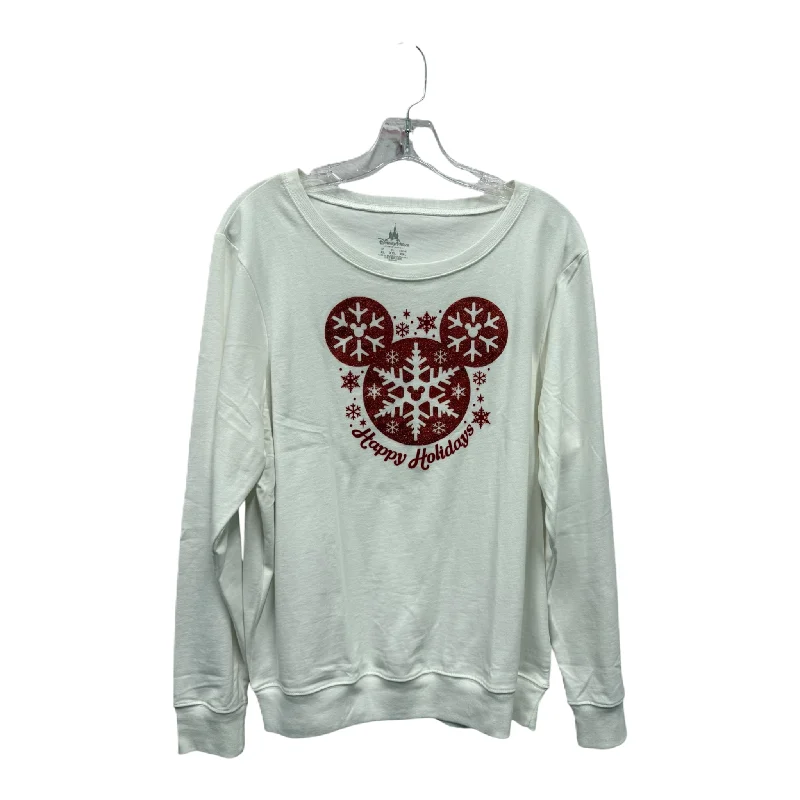 Top Long Sleeve By Disney Store In White, Size: Xl