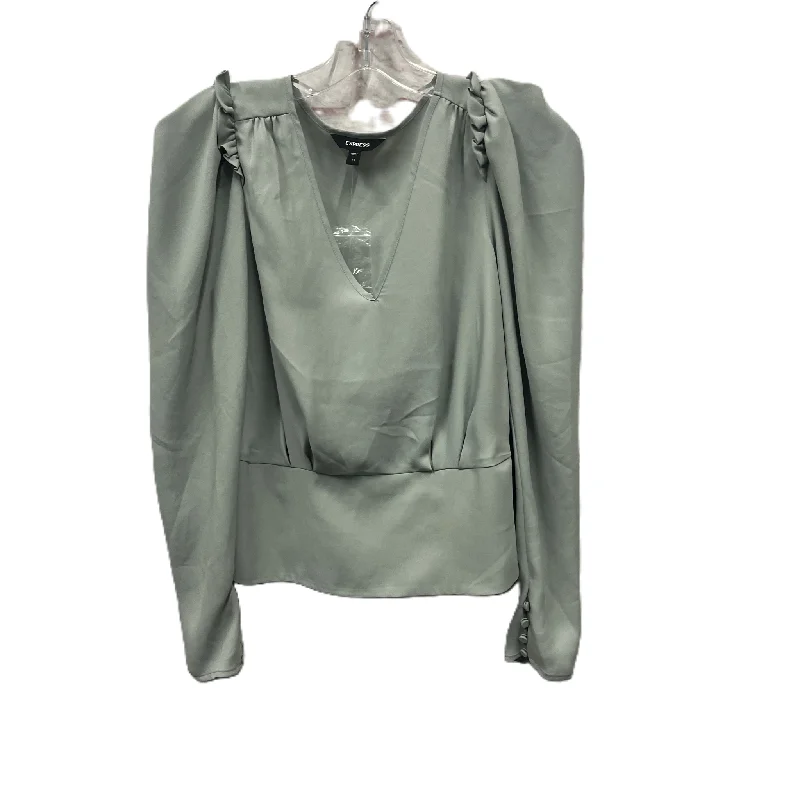 Price Cut Top Long Sleeve By Express In Grey, Size: Xs