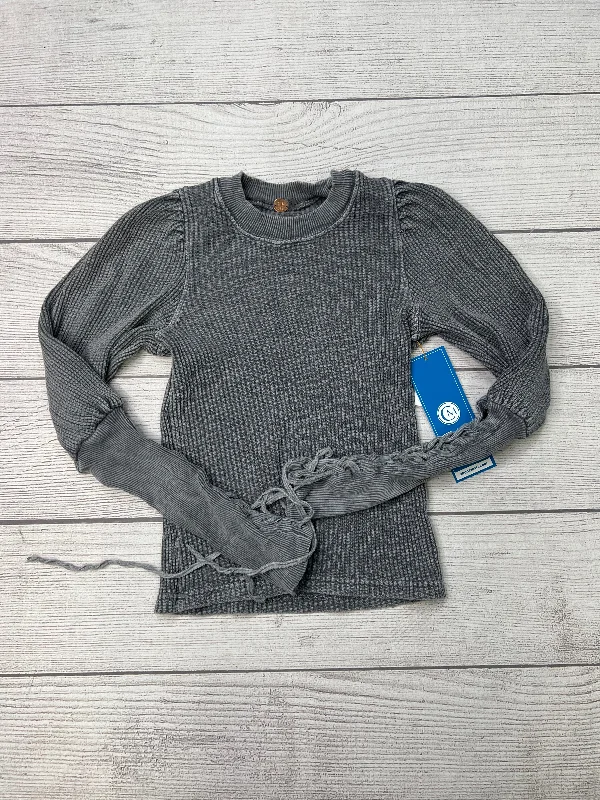 Hurry In Top Long Sleeve By Free People In Grey, Size: Xs