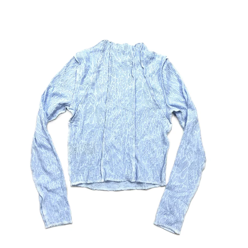 Top Long Sleeve By Kimichi Blue In Blue, Size: S