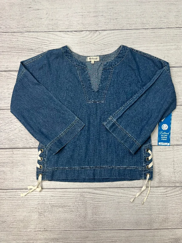 Markdowns Top Long Sleeve By Madewell In Denim, Size: Xs