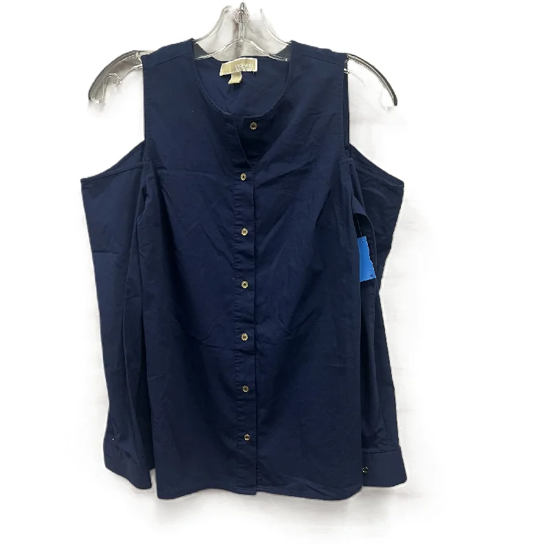 Members Only Top Long Sleeve By Michael By Michael Kors In Blue, Size: S