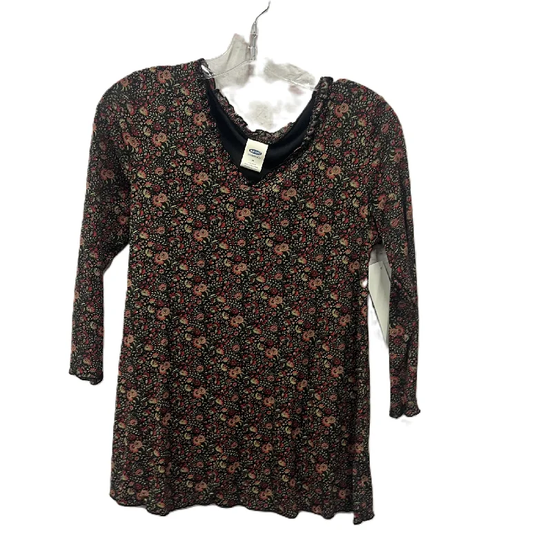 Steals and Deals Top Long Sleeve By Old Navy In Black & Red, Size: M