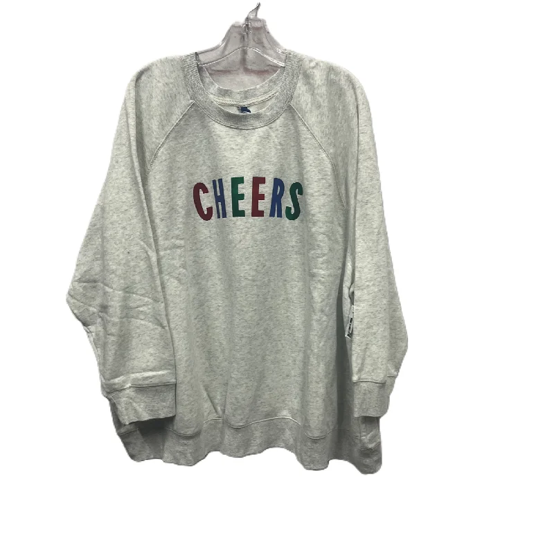 Top Long Sleeve By Old Navy In Grey, Size: 4x