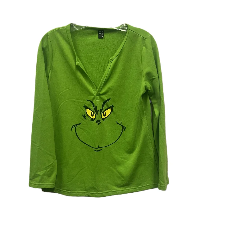 Top Long Sleeve By Shein In Green, Size: S