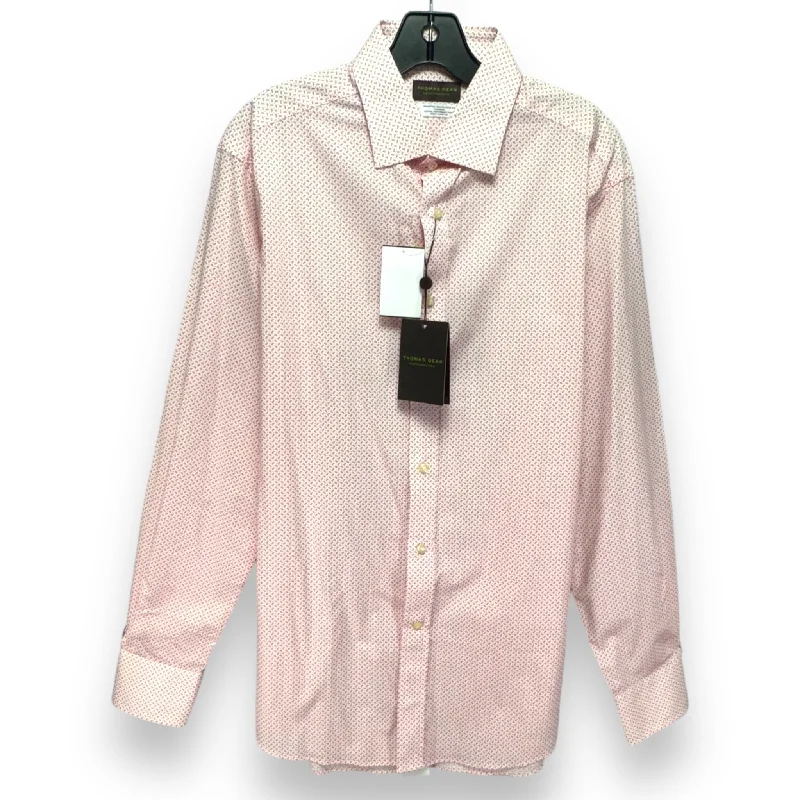YEAR-End Sale Top Long Sleeve By thomas dean In Red & White, Size: Xl