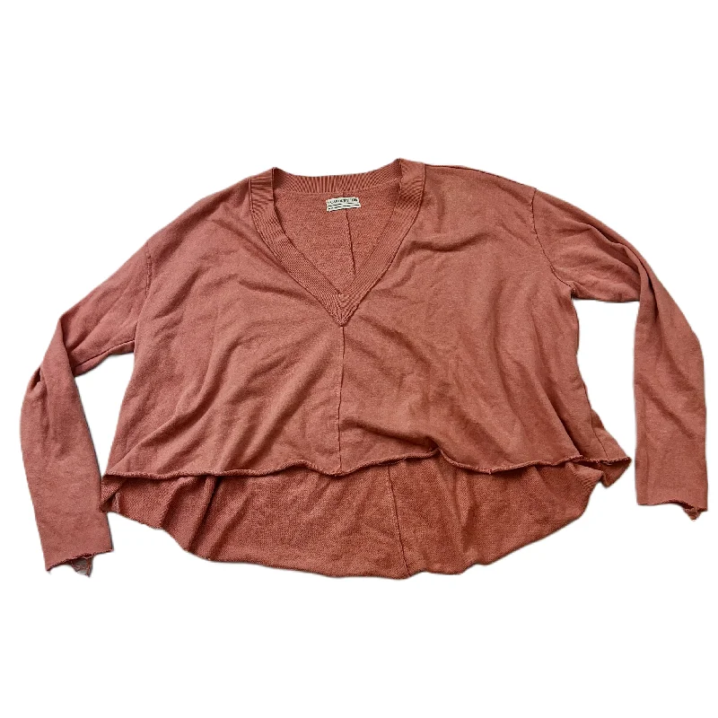 Now or Never Top Long Sleeve By Urban Outfitters In Pink, Size: M