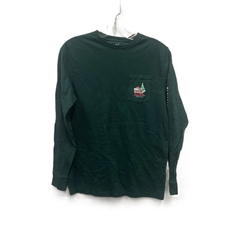 Top Long Sleeve By Vineyard Vines In Green, Size: Xl