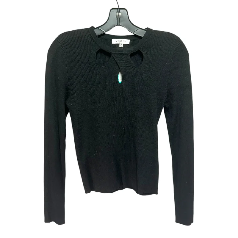 Exclusive Savings Top Long Sleeve By Wynter In Black, Size: M