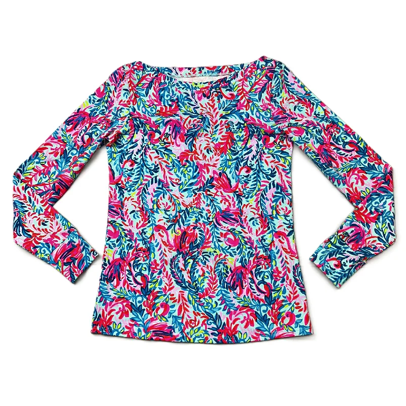 Sale Event Top Long Sleeve Designer By Lilly Pulitzer In Blue & Pink, Size: S