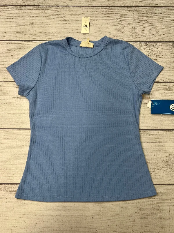 Crazy Savings Top Short Sleeve By Anthropologie In Blue, Size: S