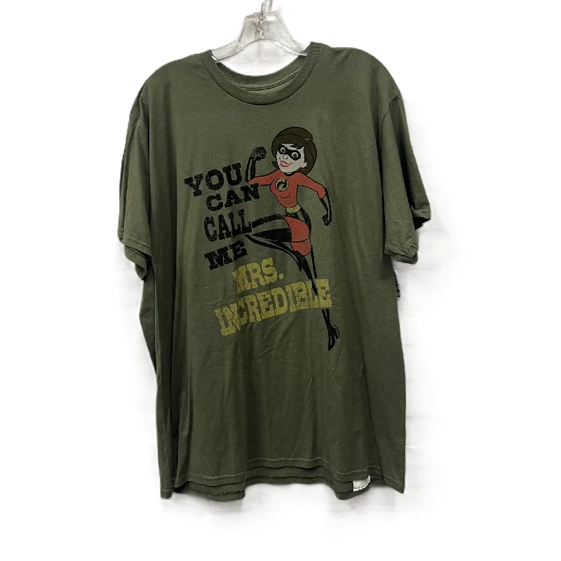 Special Savings Top Short Sleeve By Disney Store In Green, Size: 2x