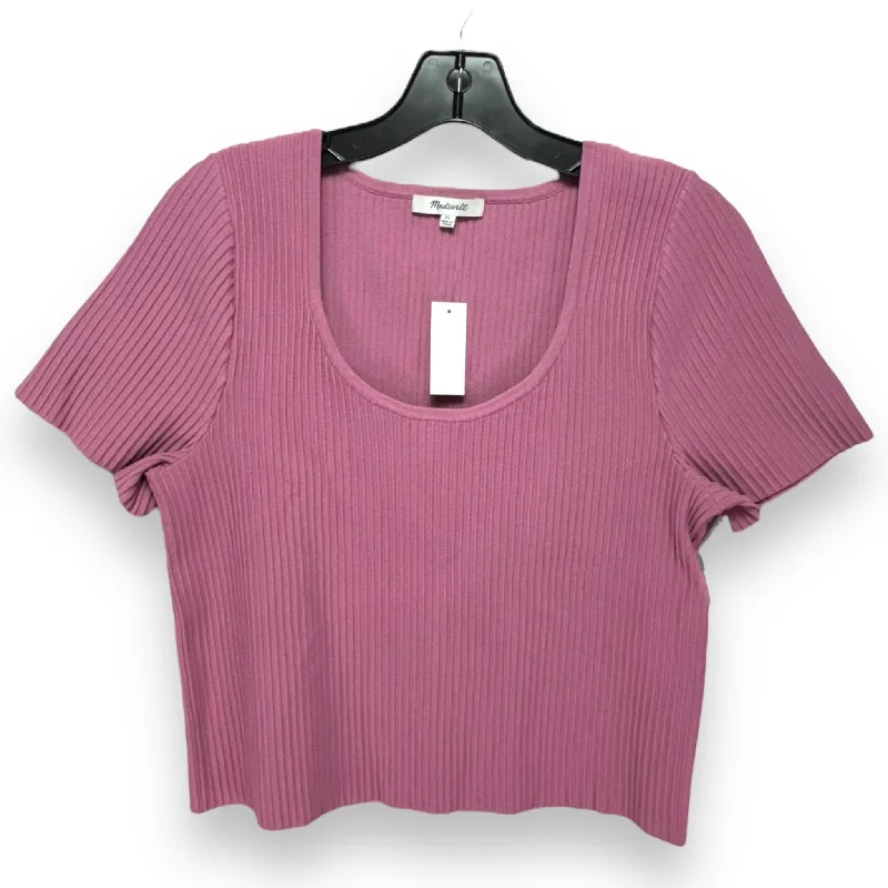 Super Sale Top Short Sleeve By Madewell In Pink, Size: Xl