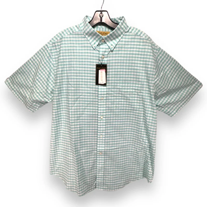 Unbeatable Prices Top Short Sleeve By roundtree & york In Checkered Pattern, Size: Xl