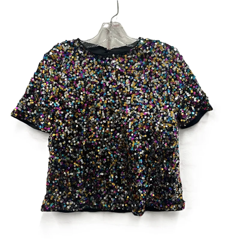 Top Short Sleeve By Shein In Multi-colored, Size: M