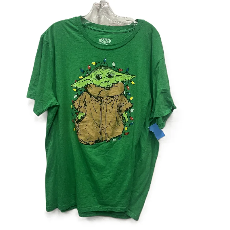 Top Short Sleeve By Star wars In Green, Size: 2x