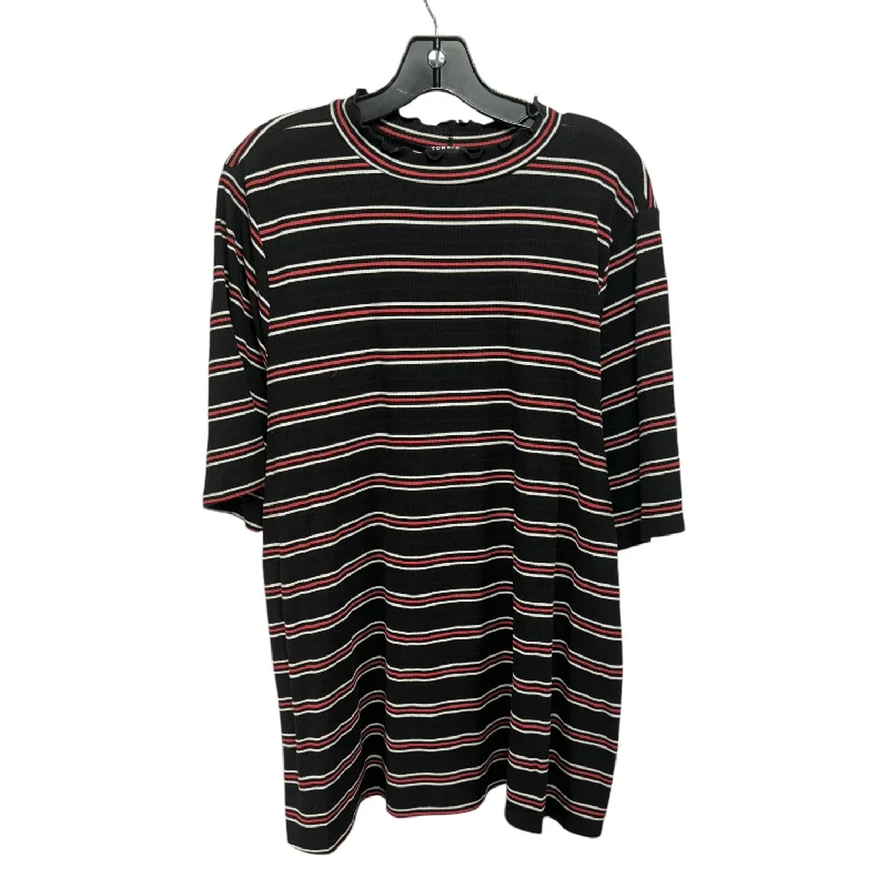 Incredible Offers Top Short Sleeve By Torrid In Striped Pattern, Size: 4x