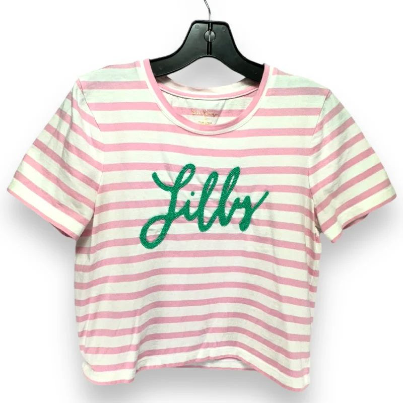 Special Promotion Keenan Knit Top Designer By Lilly Pulitzer In Conch Shell Pink Striped, Size: XS Special Promotion Keenan Knit Top Designer By Lilly Pulitzer In Conch Shell Pink Striped, Size: XS