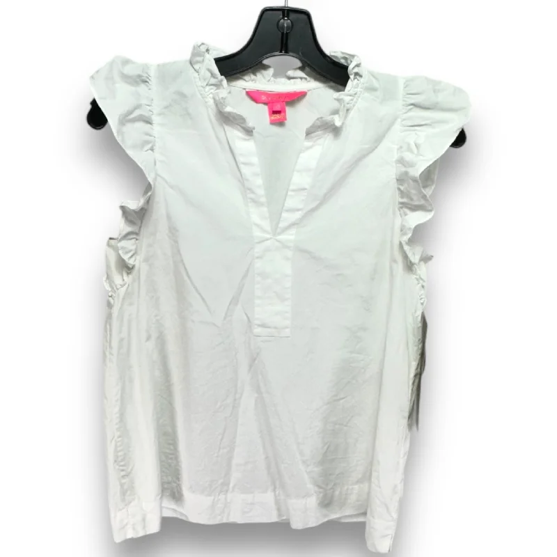 Price Meltdown Klaudie Ruffle Sleeve Designer By Lilly Pulitzer In Resort White, Size: XS Price Meltdown Klaudie Ruffle Sleeve Designer By Lilly Pulitzer In Resort White, Size: XS