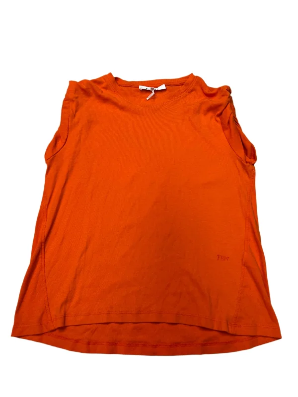 Shop and Save Top Sleeveless Designer By Frame In Orange, Size: S