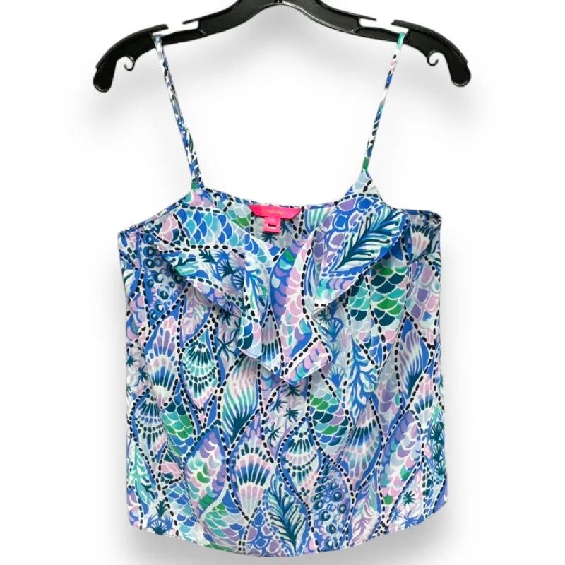 Savings Spectacular Karmen Cami Designer By Lilly Pulitzer In Coastal Blue Tails of the Sea, Size: S Savings Spectacular Karmen Cami Designer By Lilly Pulitzer In Coastal Blue Tails of the Sea, Size: S