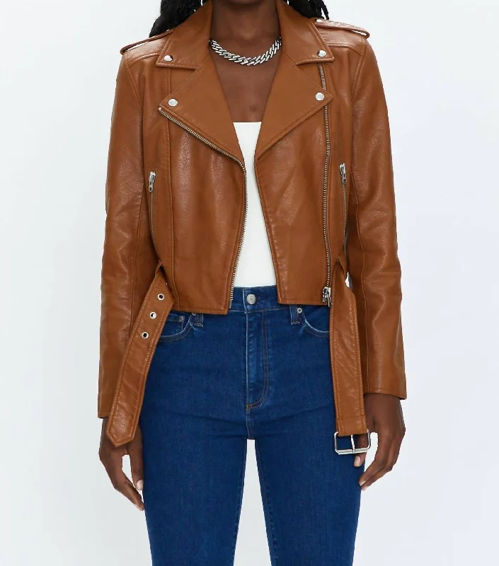 Limited Time Discount Tracy Moto Jacket In Cognac